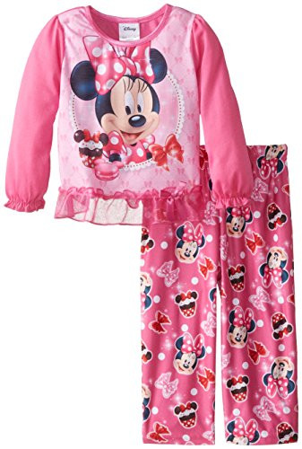 Disney Girls' Minnie Mouse Oh So Sweet 2 Piece Pajama Set- Pink- 3T