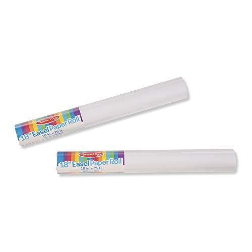 Melissa & Doug 18-Inch Easel Paper Rolls, Arts & Crafts, Bond Paper, 75-Foot Roll, 2-Pack, 18? W × 75? L