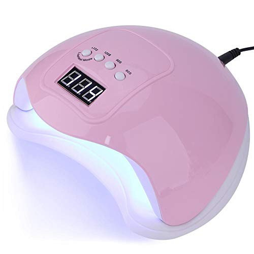 Lámpara de secado de uñas- lámpara de uñas profesional de 48W UV LED Lámpara de curado para salón Herramienta de manicura de luz UV/LED con pantalla LED de sensor automático--