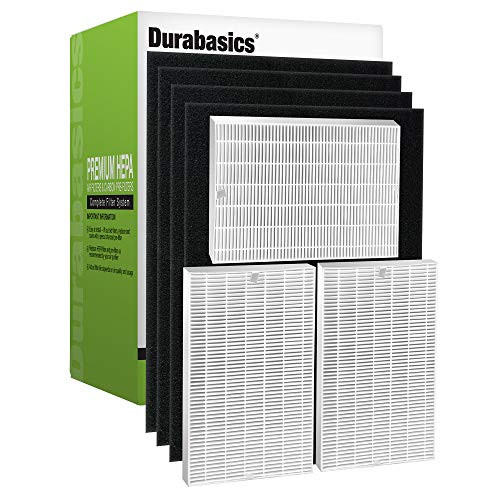 Durabasics HEPA 13 Filters for HPA300 Honeywell Air Purifier Filters  and  Honeywell HPA300 - 3 HEPA Filters  and  4 Pre-Cut Activated Carbon Pre Filters - Replacements for Honeywell Filter R  and  HPA300 Filter