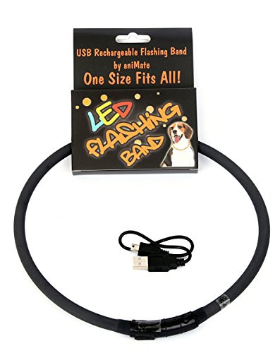 walkingMate USB Rechargeable Flashing LED Band- 70 cm- Red