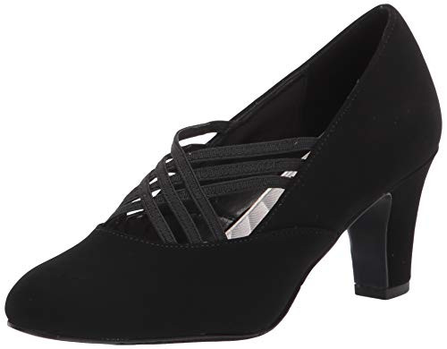 Easy Street womens Pump- Black Suede- 8 Wide US