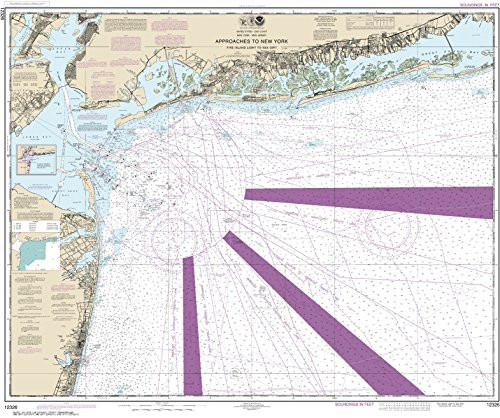 NOAA Chart 12326 Approaches to New York Fire lsland Light to Sea Girt- 34.99inch X 41.89inch Paper Chart