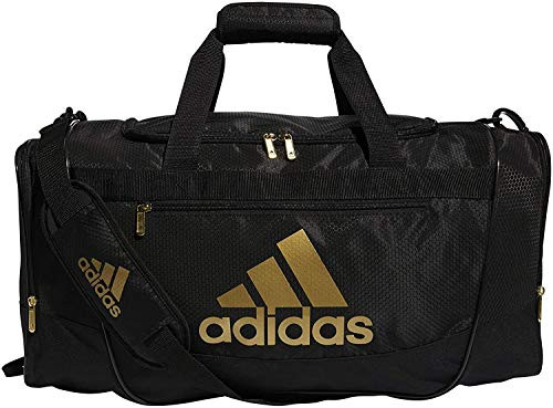 adidas Defender III Medium Duffel Bag- Black Gold- One Size