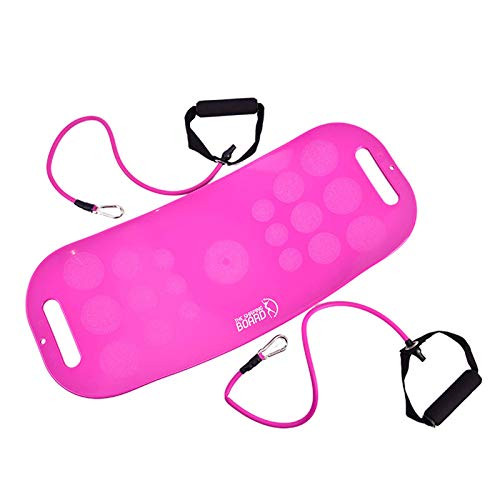CHEN HAO Balance Board with Resistance Bands-Fitness Board for Adults-The Abs Legs Core Workout Fit Balancing Board Fit Board for Stability Training- Twisting Exercise- Abs Arms Legs Balance