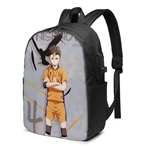 Yu Nishinoya 17 Inch Backpack Haikyu Computer Backpack School Bag Yu Nishinoya 17 Inch Backpack Haikyu Computer Backpack School Bag