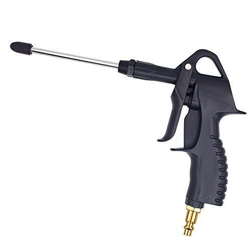 Air Blow Gun, Lukasa Air Nozzle Blow Gun for Air Compressor with Adjustable Air Flow and 4.9" Extended Nozzle, Air Gun Blower Adapt to Any Standard Air Hose, Quick Connect