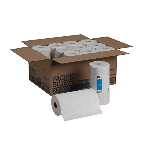 Pacific Blue Select 2-Ply Perforated Roll Paper Towel by Georgia-Pacific Pro- 250 Sheets Per Roll- 12 Rolls Per Case- White - 27700