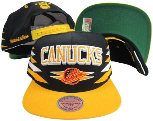 Vancouver Canucks Diamond Black/Yellow Two Tone Plastic Snapback Adjustable Snap Back Hat/Cap Vancouver Canucks Diamond Black/Yellow Two Tone Plastic Snapback Adjustable Snap Back Hat/Cap