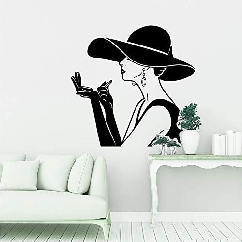 Vkjrro Large Elegant Ladies Make-up Beauty Salon Wall Stickers Nail Hair Salon Wall Decals Girls Room Shop Vinyl Decoration 58x56cm Vkjrro Large Elegant Ladies Make-up Beauty Salon Wall Stickers Nail Hair Salon Wall Decals Girls Room Shop Vinyl Decoration 58x56cm