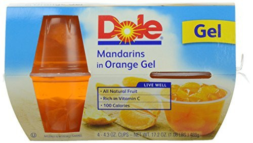 Dole Fruit Bowls Mandarins In Orange Gel 17.2OZ -Pack of 12-