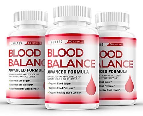 `-3 Pack- Blood Balance Advanced Formula Pills- Blood Balance Advance Boost Capsules - Sugar Balance Supplement for High Blood Pressure - Natural Pressure Monitor for Nutrition -180 Capsules- `-3 Pack- Blood Balance Advanced Formula Pills- Blood Balance Advance Boost Capsules - Sugar Balance Supplement for High Blood Pressure - Natural Pressure Monitor for Nutrition -180 Capsules-