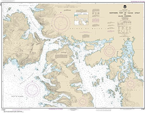 NOAA Chart 17407 Northern Part of Tlevak Strait and Uloa Channel- 32.06inch X 41.01inch Water-Resistant Chart