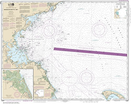 NOAA Chart 13267 Massachusetts Bay- North River- 35.63inch X 44.88inch Water-Resistant Chart