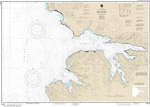 NOAA Chart 16517 Makushin Bay- 32.47inch X 45.74inch Water-Resistant Chart