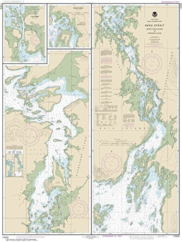 NOAA Chart 17372 Keku Strait-Monte Carlo Island to Entrance Island-The Summit-Devils Elbow- 43.13inch X 32.39inch Water-Resistant Chart