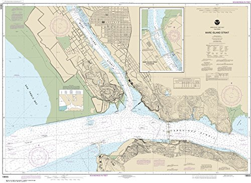 NOAA Chart 18655 Mare Island Strait- 32.76inch X 44.76inch Water-Resistant Chart