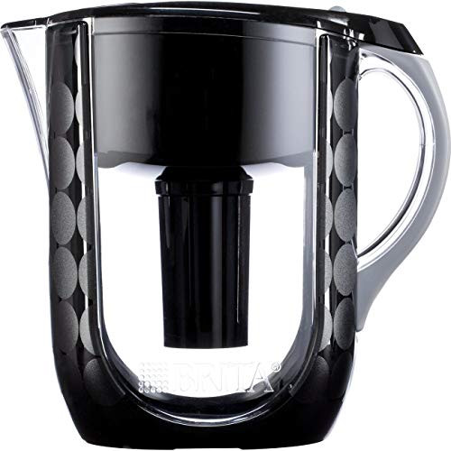Brita Large 10 Cup Water Filter Pitcher with 1 Standard Filter- BPA Free - Grand- Black Bubbles