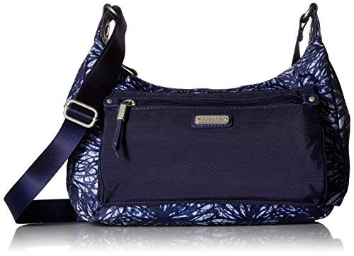 Baggallini Out and About Bagg with RFID Phone Wristlet- Indigo Floral
