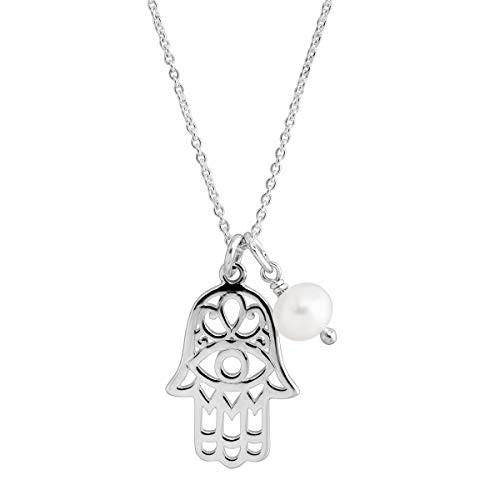Silpada 'Hamsa Cultured Pearl' 5.5-6 mm Freshwater Cultured Pearl Pendant Necklace in Sterling Silver Silpada 'Hamsa Cultured Pearl' 5.5-6 mm Freshwater Cultured Pearl Pendant Necklace in Sterling Silver