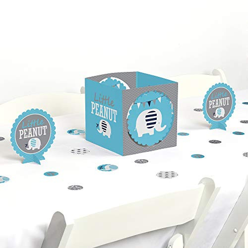 Big Dot of Happiness Blue Elephant - Boy Baby Shower or Birthday Party Centerpiece & Table Decoration Kit