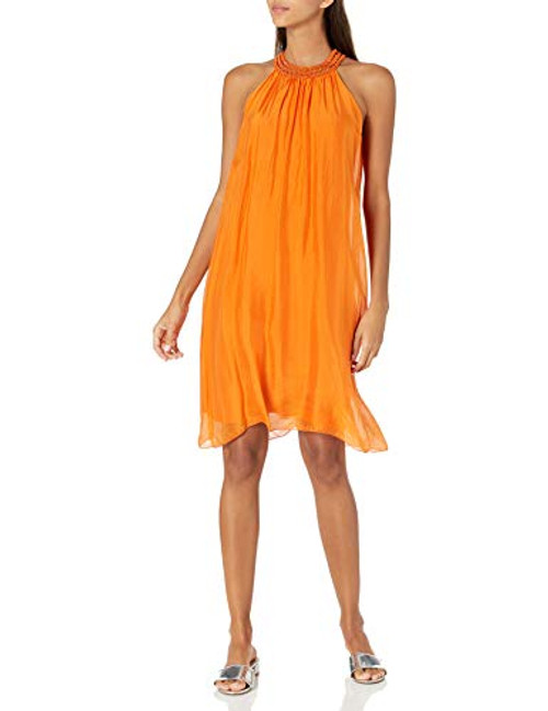 M Made in Italy Women's Sleeveless Dress- Orange- X-Small