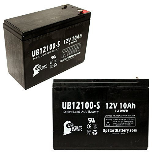 2X Pack UpStart Battery Replacement for Neuton Mowers CE5 Battery - UB12100-S Universal Sealed Lead Acid Battery -12V- 10Ah- 10000mAh- F2 Terminal- AGM- SLA-