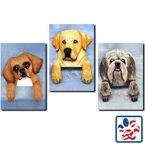 Michael Park RED and White American Bulldog Door Topper