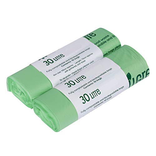 All-Green VC 30L-2 30 Litre Compostable Kerbside Caddy Bin Liners- 20 Bags- 30L