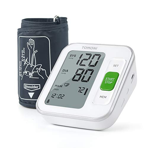 Blood Pressure Cuffs for Home Use - tomoni Blood Pressure Monitor Upper Arm Automatic Blood Pressure Machine- Adjustable Cuff 8.7inch to 15.7inch-22-40cm- - Blood Pressure Kit with Digital BP Monitor