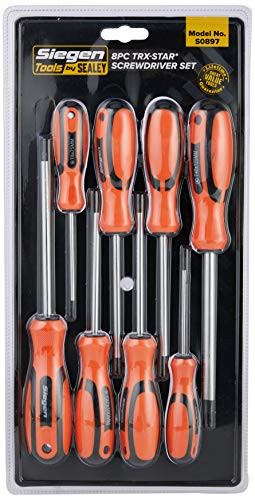Sealey S0897 8pc TRX-Star Screwdriver Set- Orange