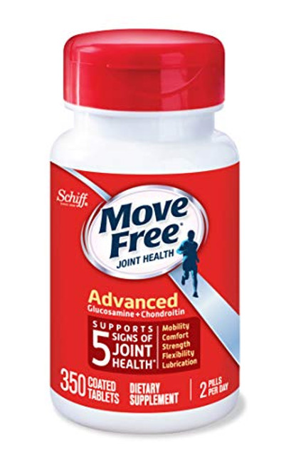 Move Free Glucosamine 1500mg -per serving-  and  Chondroitin - Advanced Joint Support Tablets -350 Count In A Bottle-- For Joint Health- Supports Mobility Flexibility Strength Lubrication and Comfort