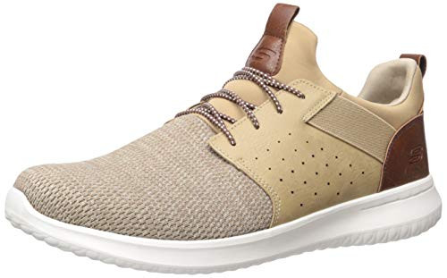 Skechers Men's Classic Fit-Delson-Camden Sneaker-light brown-8.5 M US