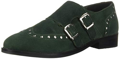 Musse  and  Cloud Women's Ebony Monk-Strap Loafer- Green- 42 Medium EU -11-11.5 US-