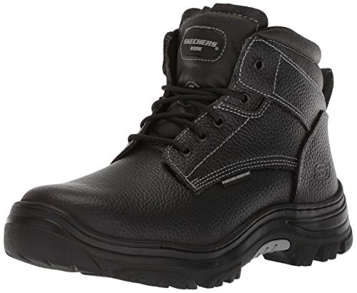 Skechers mens Burgin-tarlac Industrial Boot- Black- 8.5 Wide US