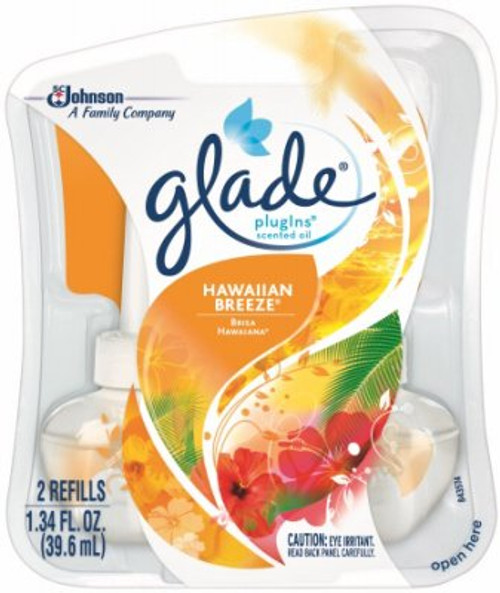 Glade PlugIns Scented Oil Air Freshener Refill, Hawaiian Breeze, 2 refills, 1.34 fl oz (Pack of 6) Glade PlugIns Scented Oil Air Freshener Refill, Hawaiian Breeze, 2 refills, 1.34 fl oz (Pack of 6)