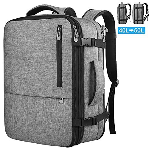 Flight Approved Travel Backpack- 40L-50L Carry On Backpack for International Traveling- Water Resistant Durable 17-inch Laptop Backpacks-Large Daypack Business Weekender Luggage Backpack for Men Women Flight Approved Travel Backpack- 40L-50L Carry On Backpack for International Traveling- Water Resistant Durable 17-inch Laptop Backpacks-Large Daypack Business Weekender Luggage Backpack for Men Women