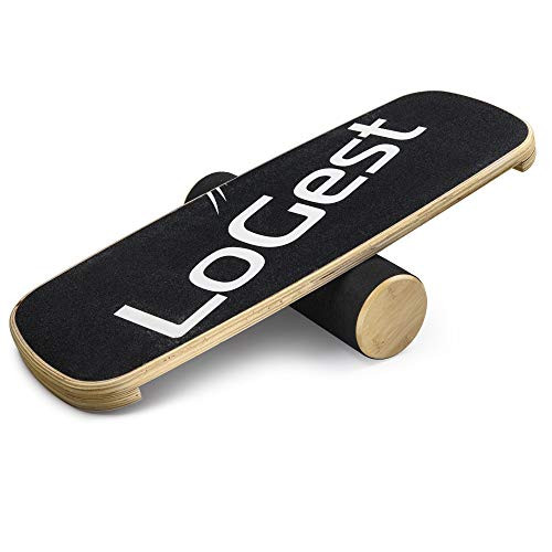 Logest Wood Balance Board Trainer - Balancing Roller Board for Hockey- Snowboard- Surf- Balance Trainer for Stability and Fitness Workout Board Core Trainer