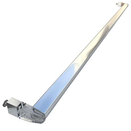Framed Sliding Shower Door Chrome Towel Bar with Clear Acrylic Brackets
