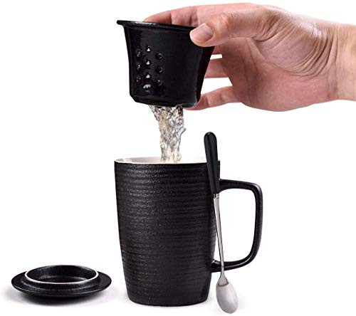Ceramic Tea Cup Tea-Mug-14 oz- with Infuser and Lid-with Filter Green Tree Tea Cup Steeper Maker- Brewing Strainer for Loose Leaf- Diffuser Mug Set for Tea Lover Gift Ceramic Tea Cup Tea-Mug-14 oz- with Infuser and Lid-with Filter Green Tree Tea Cup Steeper Maker- Brewing Strainer for Loose Leaf- Diffuser Mug Set for Tea Lover Gift