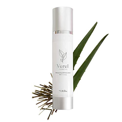 Moisturizing Oil Free Lotion - Verel Cosmetics - This ginseng based lotion balances natural oil - Minimizing the appearance of large pores and providing rejuvenating moisture.
