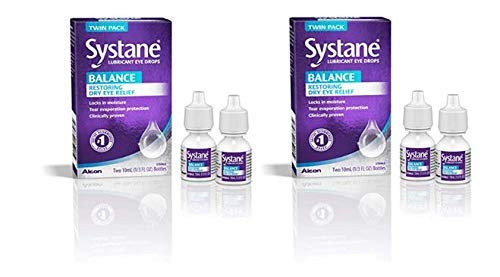 Systane Balance Lubricant Eye Drops Restorative Formula- AbGmla Twin Pack