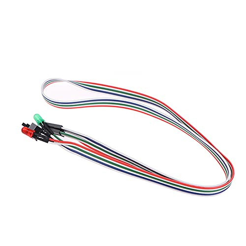 Xiangjun PC Power Switch Cable with LED Light Desktop Computer Case Re-starting Button Power Supply Reset HDD Switch Lead