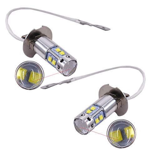 2pcs H3 6000K Super White CREE 100W High Power LED Fog Light Driving Bulb DRL