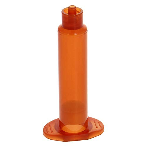 Utoolmart Air Distribution Tube Adhesive Syringes Tube Sleeve Glue Liquid Cartridge Dispensing Syringe Barrel 5cc Plastic Syringe Dispensing with Piston Brown 1 Pcs