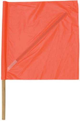 Safety Flag SFP13-36 13-Inch Vinyl Safety Flags with Dowel Red-Orange