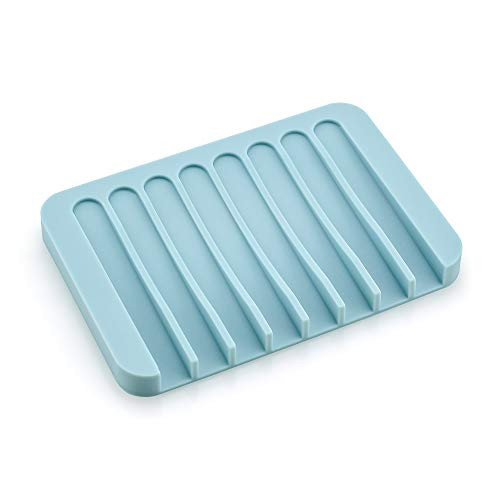 Urbanstrive Soap Dish Shower Waterfall Soap Tray Soap Saver Soap Holder for Bathroom Kitchen Counter Top Flexible Silicone Keep Soap Bars Dry Easy Cleaning - Sky Blue Urbanstrive Soap Dish Shower Waterfall Soap Tray Soap Saver Soap Holder for Bathroom Kitchen Counter Top Flexible Silicone Keep Soap Bars Dry Easy Cleaning - Sky Blue
