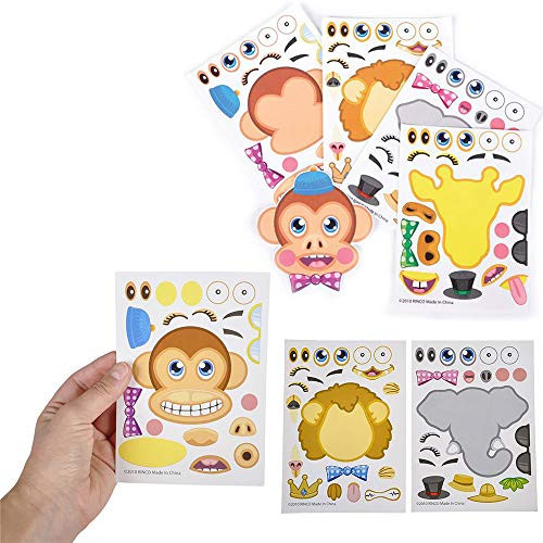 The Dreidel Company Make Zoo Animal Stickers Great for Arts and Crafts -12-Pack -Approx 240 Stickers--