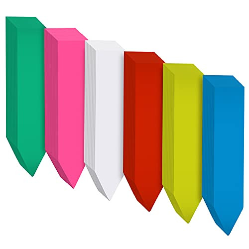 Plant Labels Garden Markers 6 Color 120pcs Reusable Plastic Plant Markers Nursery Garden Labels Stake Tags Markers Plant Tags for Potted Plants Seedlings Outdoor Garden Waterproof
