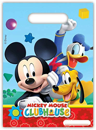 Disney Mickey Mouse Playful Clubhouse 6 Pack Party Loot Bag Plastic